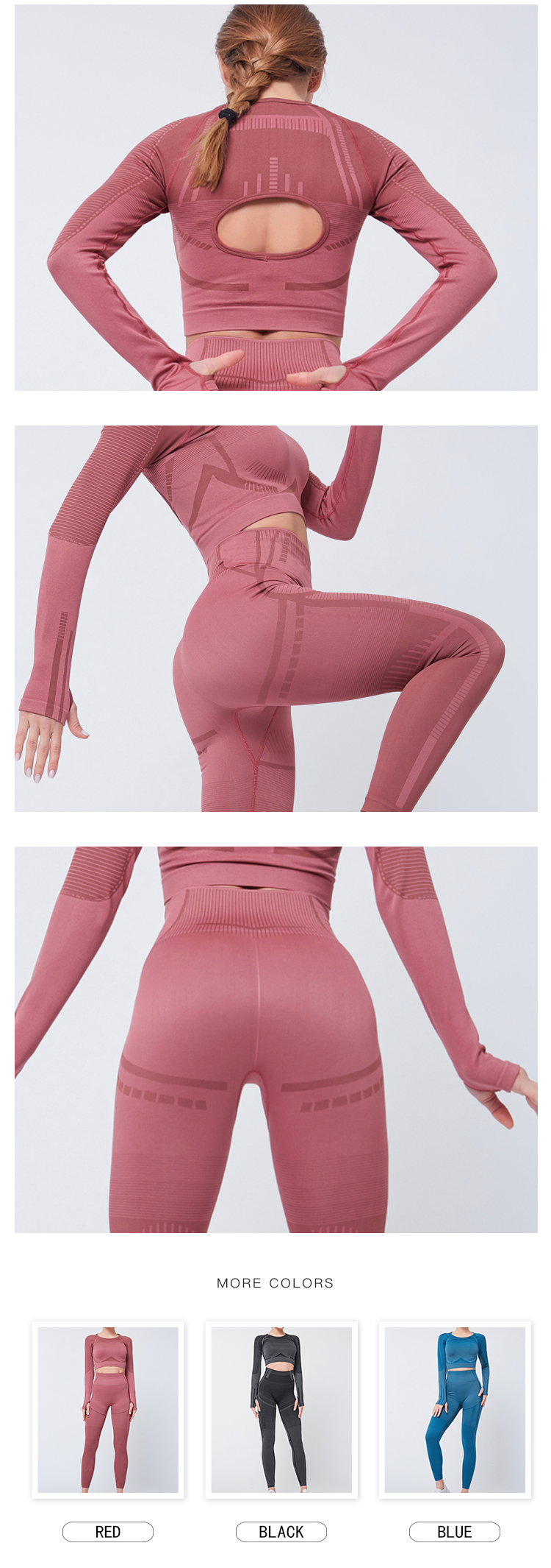 2020 Seamless Yoga Suit 2 piece Sports Shirts Crop Top Leggings Gym Clothes Fitness Tracksuit Workout Set