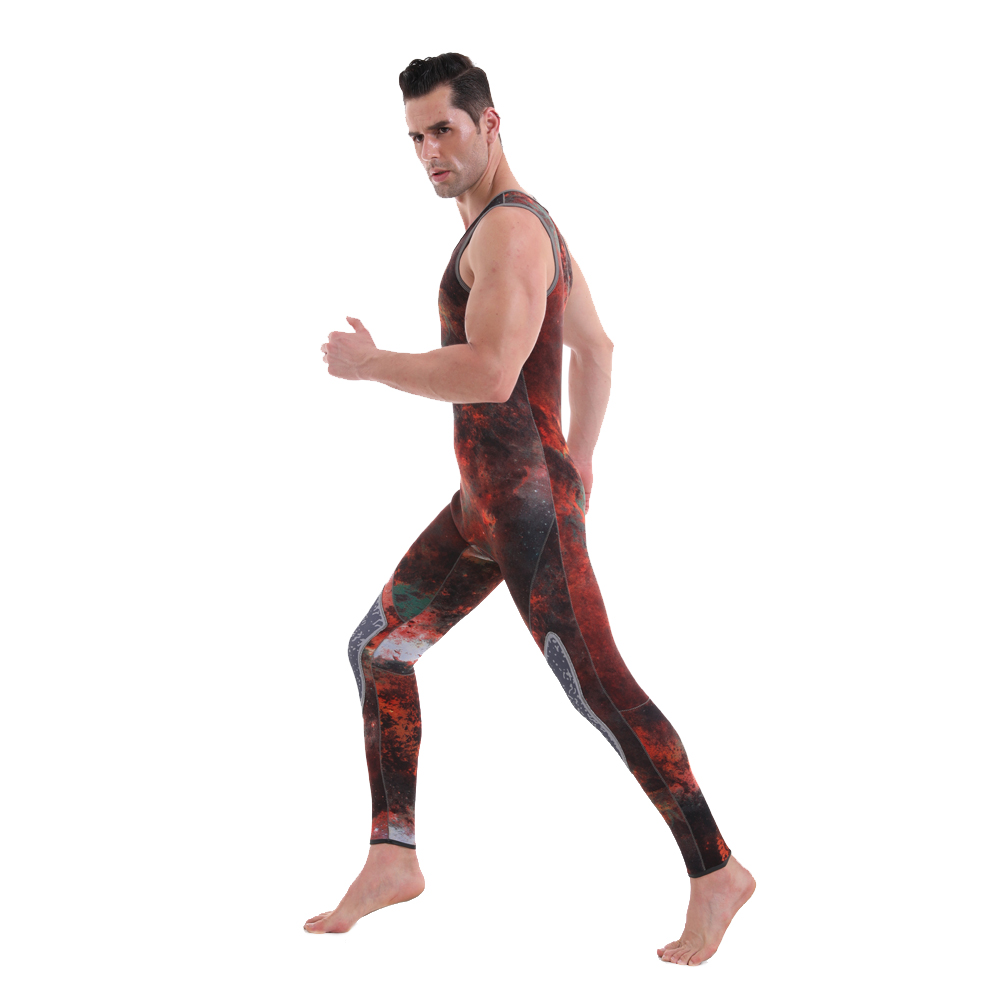 Seaskin Neoprene Camo Long John para sa Spearfishing