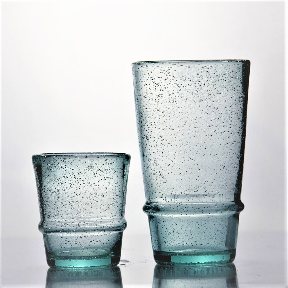 Recycled Glass Pint Drinking Glasses