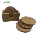 4st Acacia hout Coaster