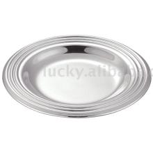 Silver plated round plate