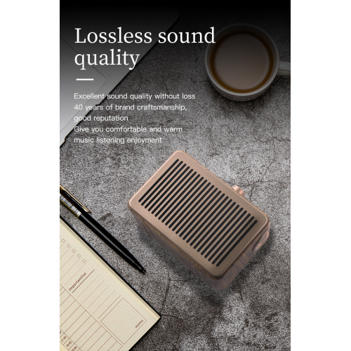 Haut-parleur vintage Bluetooth portable avec basses lourdes