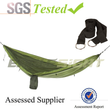 Portable outdoor parachute hammock