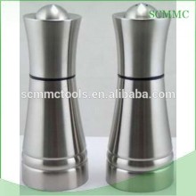 Stainless Steel Pepper Mill & Salt Shaker
