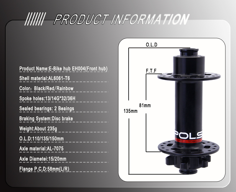  front hub axle 20mm