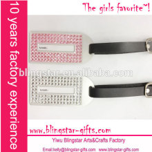 metal bling luggage tags