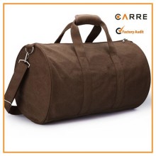 custom cylinder canvas duffel bag