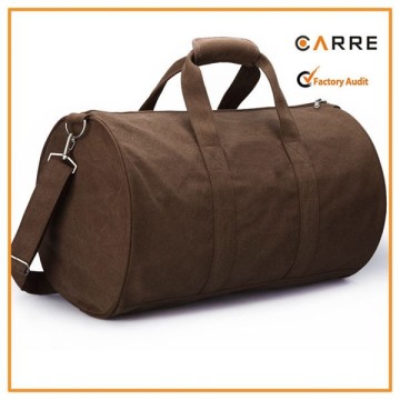 custom cylinder canvas duffel bag