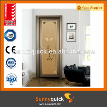 flush door with glass