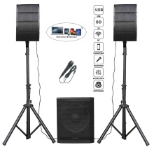 1600W 15inch Active Subwoofer Karaoke Set with 2.1 Channel DJ Box PA Sound System