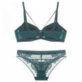 Auf Lager transparenter Spitzen-Push-up-BH-Bikini