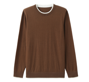 Men's Patchwork Wool Sweater