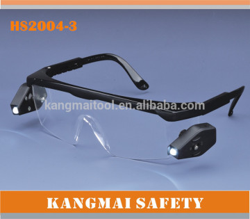 sfaety goggles with lights CE EN 166 standard of safety goggles