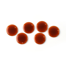Natural Round Flat Back Cut Red Agate Gemstones