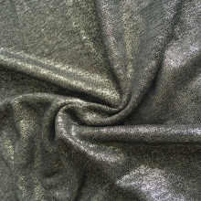 Foil print shilver shinny print natural linen jersey