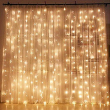 USB Warm White Led Curtain String Lights