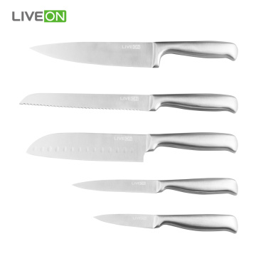 5 pcs Steel Knife Set With Acrylic Block