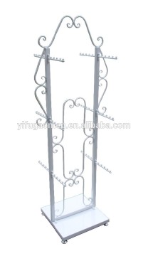 Double Row Clothing Store Display Console Hanging Stand