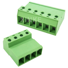 High current plug in solderless butt wire to wire male terminal block pith 7.62MM