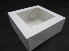 Plain white packaging paper cake boxes
