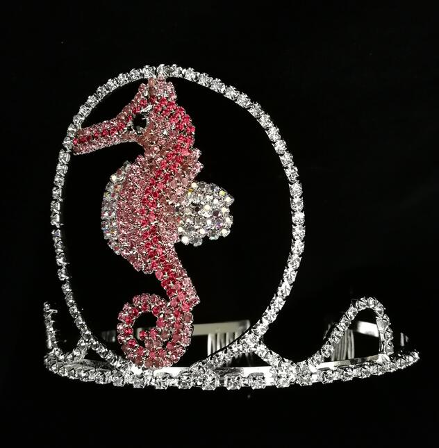 Seahorse Rhinestone Custom Pageant Tiaras