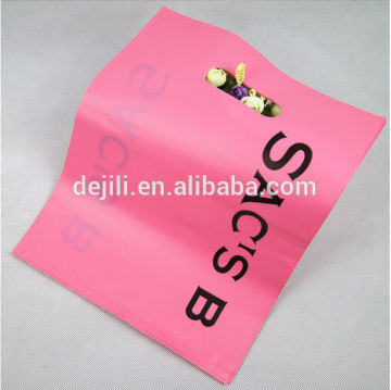 HDPE/LDPE patch handle die cut plastic shopping bag
