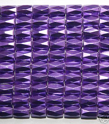 Purple Hematite 18 Faded Tube Beads 5X8MM Grado AB