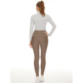 Grey Pro-Skin Full Grip Equestrian Breeches Woman Pocket