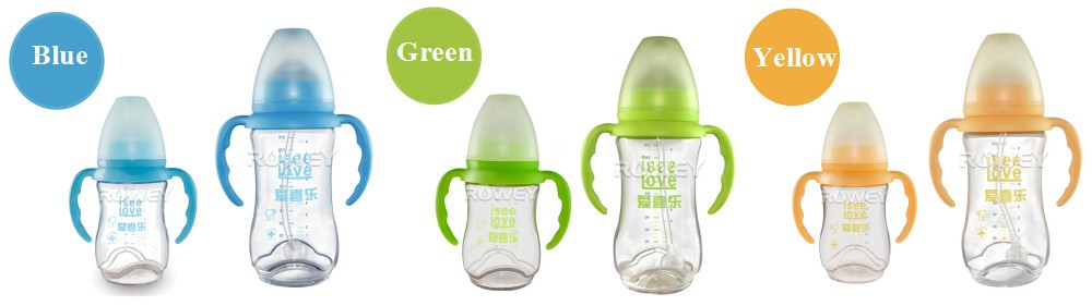 New Green Pure Glass Cheap Baby Product Bottle In Bulk