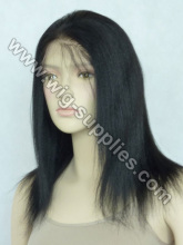 Chinese Remy Hair Yaki straight Lace wig