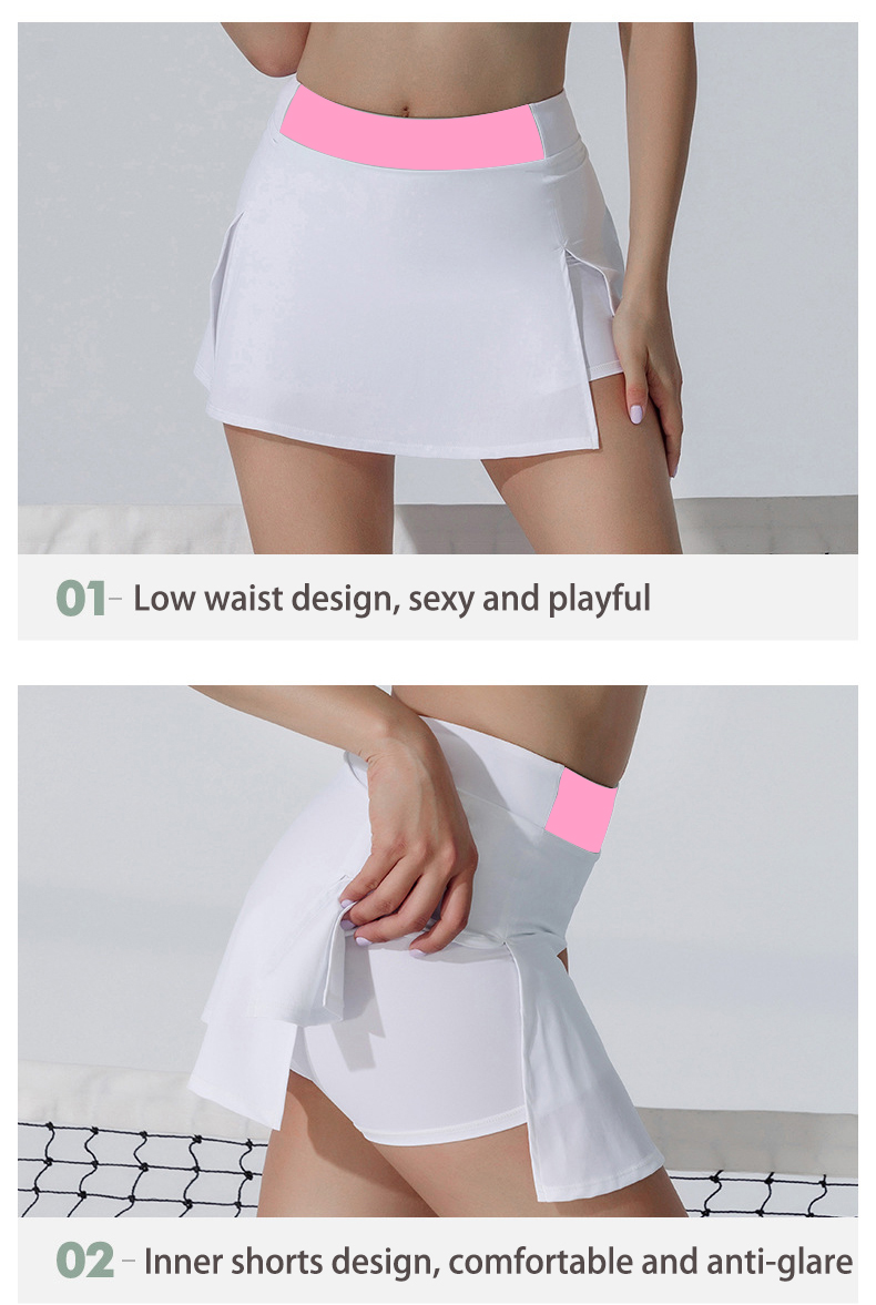 golf skirts include two layers-outer