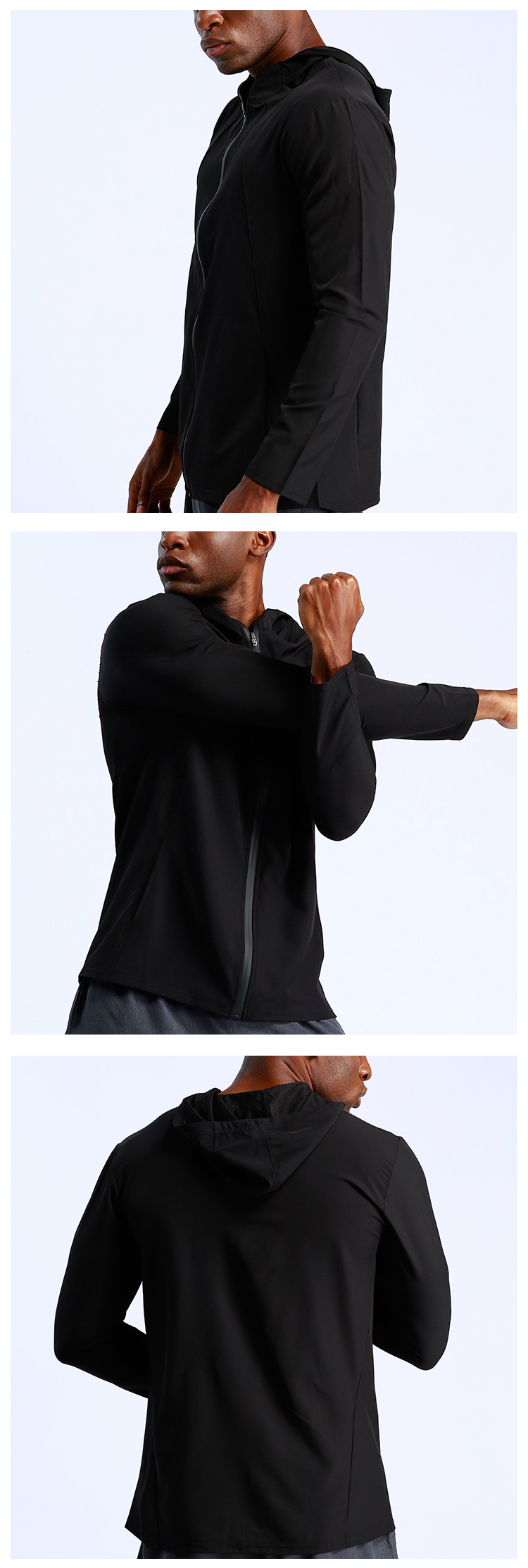 Wholesale Custom Men Fitness Running Sportswear Gym Workout Hoodie Jacket Wholesale