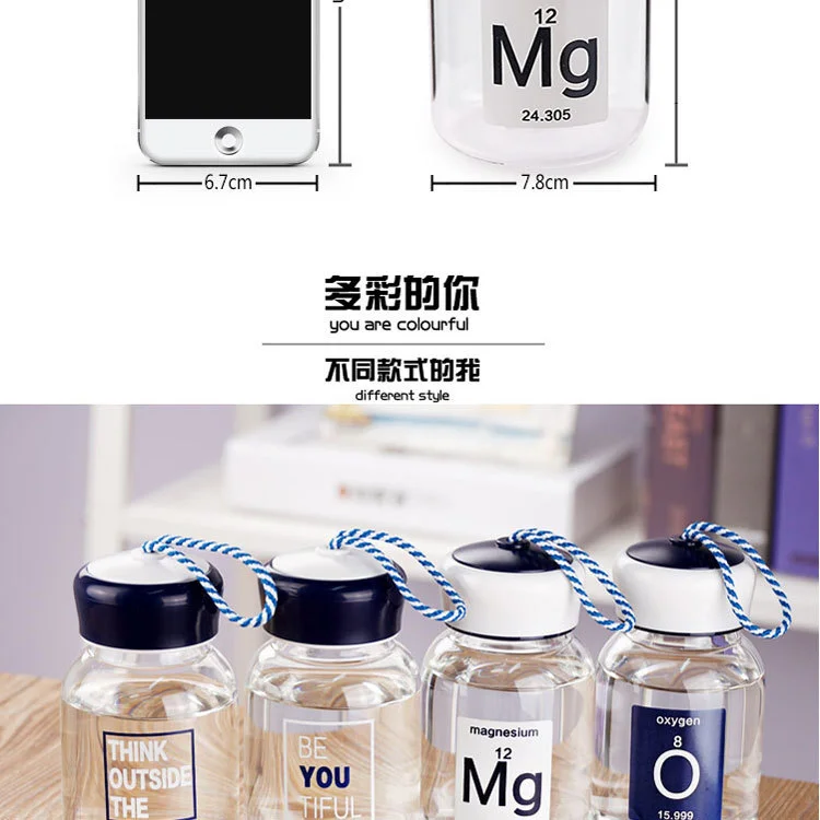 Unbreakable Heat Resistant Custom Logo Glass Water Bottle with Cloth Sleeve