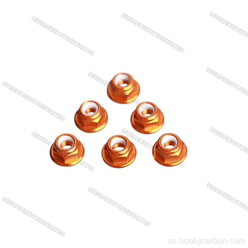 Custom Nylon Nut Aluminium 7075 Nut Orange