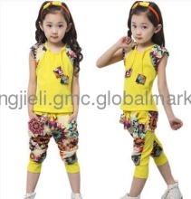 Children baby floral national wind suit costume