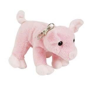 pig plush stuffed keychain , plush keychain pig , plush pig keychain