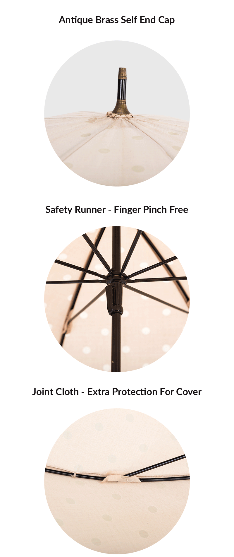 Straight Umbrella Wooden Handle