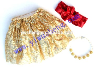 Gold sequin tutu skirt for baby girls