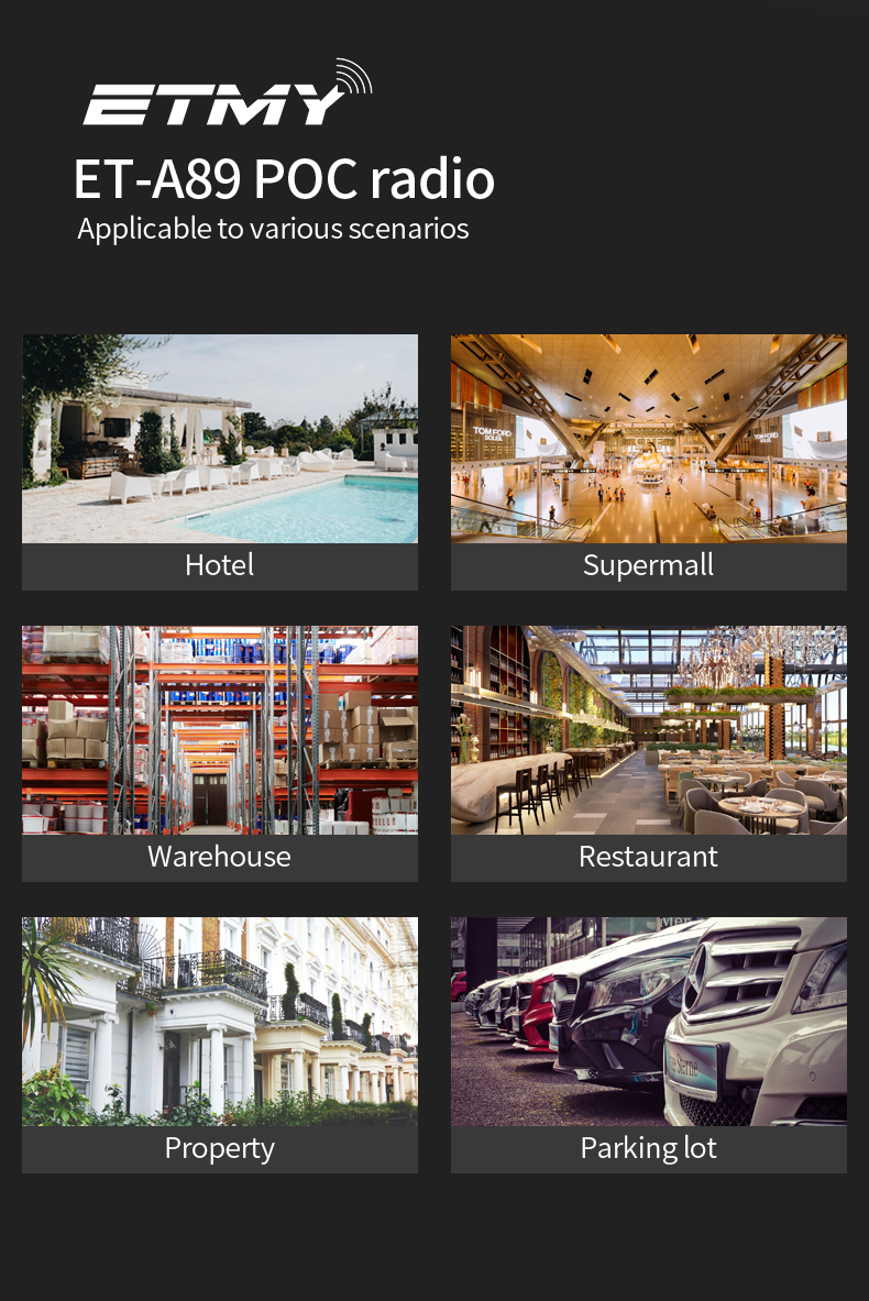 ET-A89 Professional Poc Radio 4G/3G/2G Two Way Radio Sim-Card Android Walkie Talkie  Long Range 100Km Transceiver