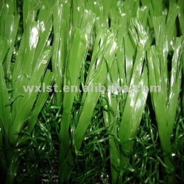 Fibrilllated yarn with curly yarn, synthetic grass for soccer land