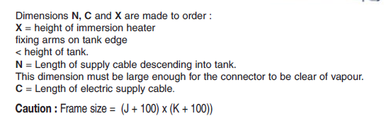 सुगठित IMMERSION HEATERS 2 FLUORATED IMMERSION HEATERS 2