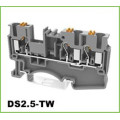 2.5mm2 1 in 2出力DINレールターミナルブロック