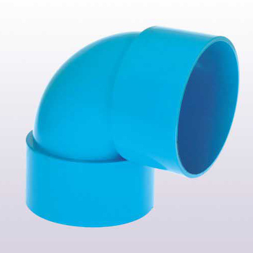 UPVC JIS K-6739 Codo de drenaje 90 ° Color azul