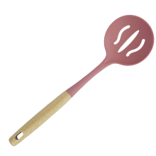kitchen Silicone skimmer utensil pink