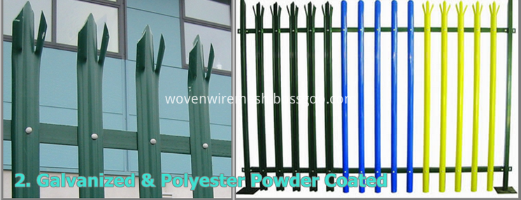 galvanised palisade fence