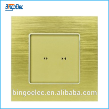 Metal panel golden color capacitive window shutter remote control switch