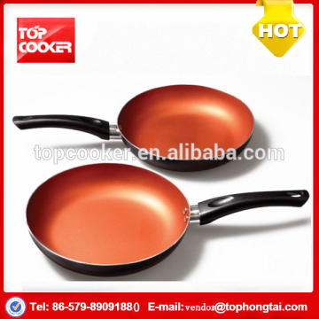 Aluminium Color Non-stick Double Dry Fry Pans