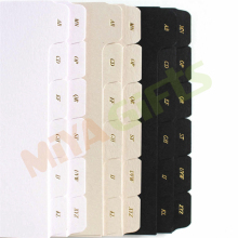 Custom Textured Thick Colored Paper Planner Tab Divider Sets With Gold Foil Stamp