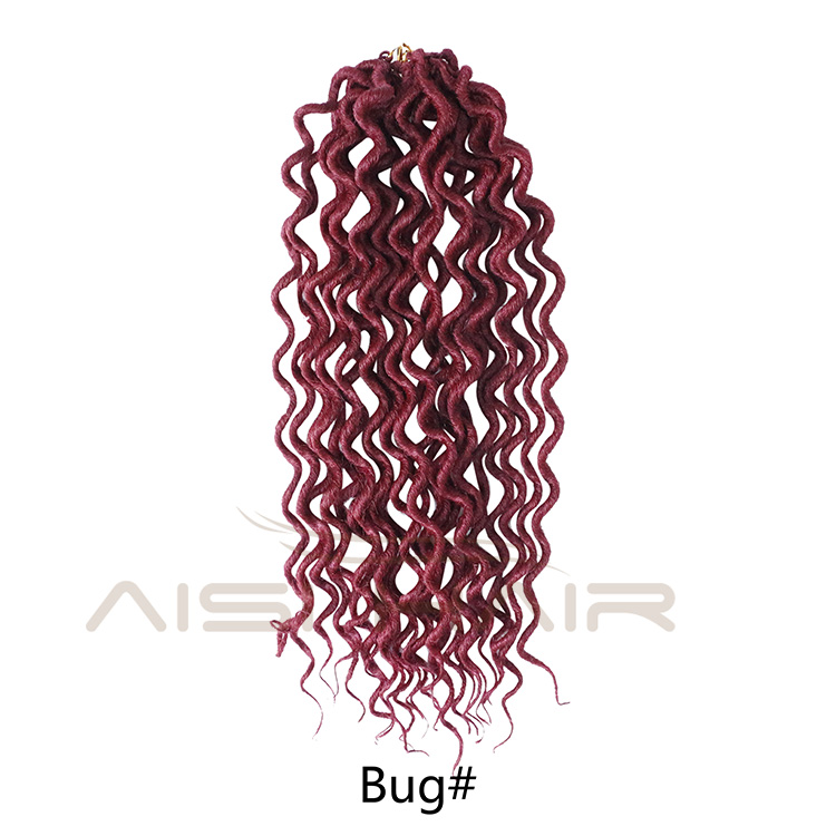 Aisi Hair Faux Locs Curly 18 Inch 24 Roots Afro Soft Crochet Braids Hair Extensions Bohemian Gypsy Locs Braids Hair