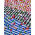 Stripe Flower Polyester Bubble Crepe Printing Fabric